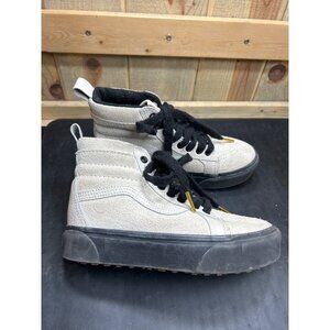 Vans Sk8-Hi 721356 Leather High Top Sneakers Men 4.5 Women 6 Beige